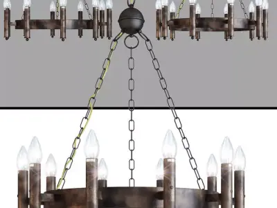 LOFT CASTLE CHANDELIER 10 3D model