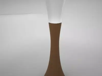 lamp027 wooden floor lamp Low-poly 3D model