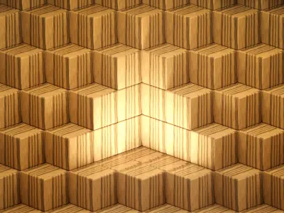 Perfect cube array background Low-poly 3D model