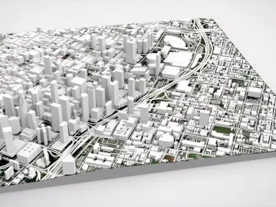 Cityscape Los Angeles Downtown California USA 3D model
