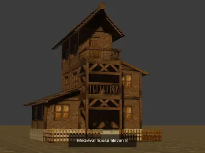 Mdeieval house 11 collection 3D Model Pack
