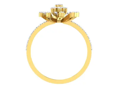 Women Ring Render 3dm STL OBJ FBX Details 3D print model 10