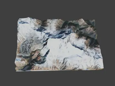 Annapurna II Mountain Low-poly 3D model