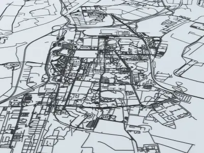 Milan Road Network and Streets 3D model