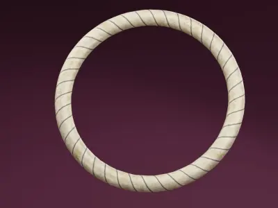 Golden Band Jewelery Low-poly 3D model