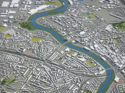 Newport - 3D City Model Low-poly 3D model