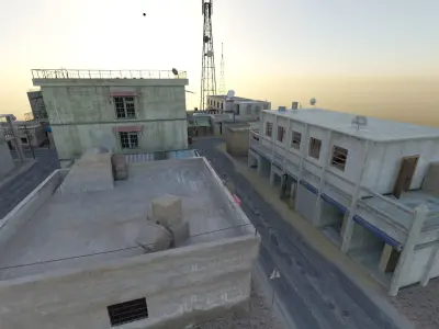 Arab City Block Full Low-poly 3D model