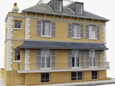 Building Facade 002 Preston VIlla 3D model
