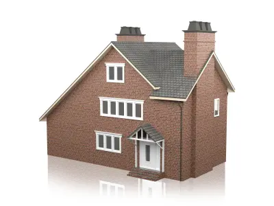British House Design 04 Low-poly 3D model