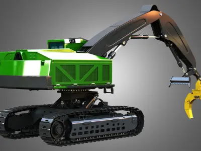 959MH Tracked Log Loader 3D model