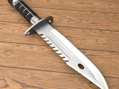 Metal Army Knife 3D model
