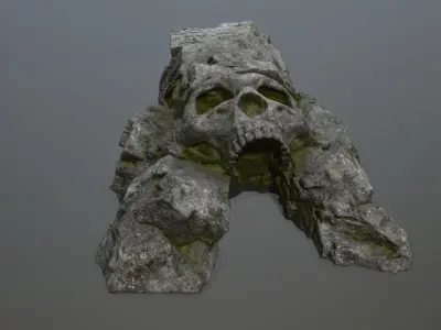 Skull Cave Low-poly 3D model get