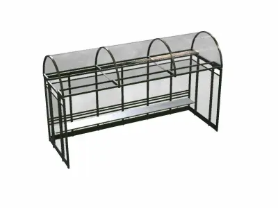 Bus Shelter Low-poly 3D model