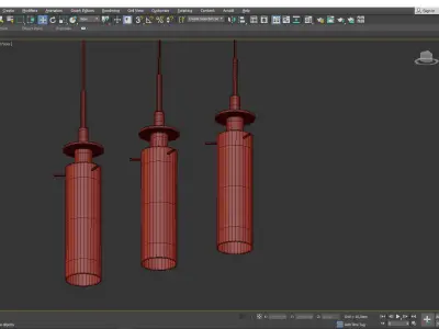 Candle Mini Pendant Light Low-poly 3D model