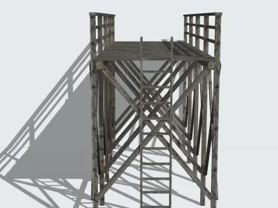 Dock 04 Low-poly 3D model