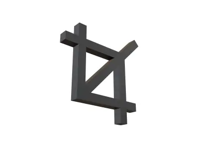 Crop Symbol V1 001 Low-poly 3D model