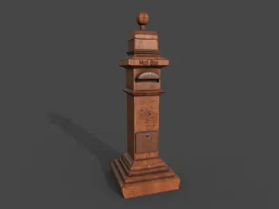 Mail Boxes Pack Low-poly 3D model