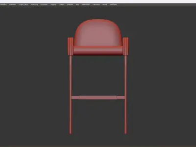 BAR CHAIR MILLER Low-poly 3D model