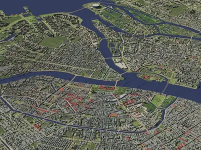 Saint Petersburg Russia - city and urban 3D model