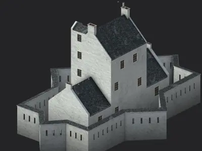 Corgarff Castle Low-poly 3D model