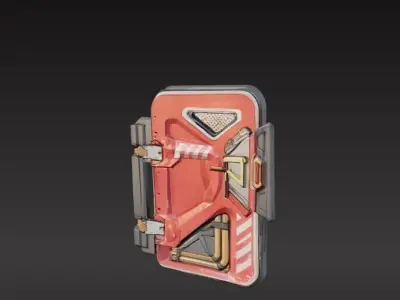 futuristic scifi door 3D print model
