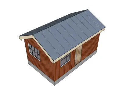 Tiny House Wood Framing Structure - Real Scale 2x4 Construction 3D model