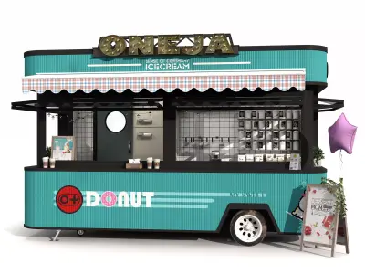 Food Stall Kiosk 3D model