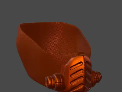 Gas mask helmet 3d model scifi Low-poly  Low-poly 3D model