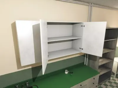 Wall Cabinet Low-poly 3D model purchase