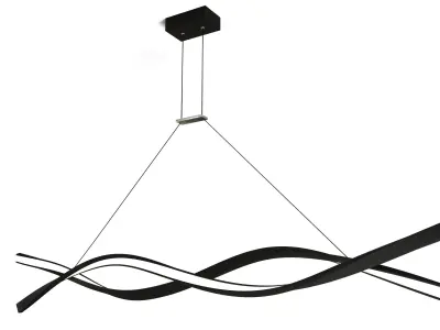 Modern Wavy Pendant Lights Low-poly 3D model