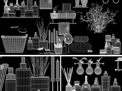 bathroom accessories 09 3D model