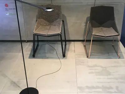 Carbon Fibber Floor Lamp 3D Model Modern Minimal Standing Light 3D model