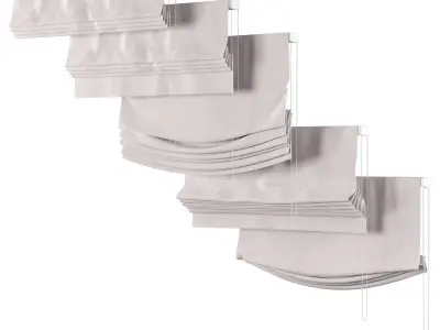 Roman Curtains 70 Five Types V-ray 3D model