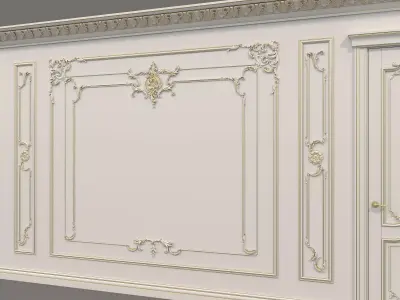 Wall Molding in Classic French style 28 3D model
