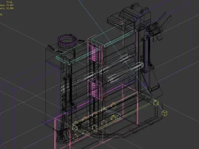 Machinery - Wall - Operating Wall 03 3D model