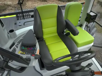  High Power Agricultural Tractor Wheeled Rigged for Maya 