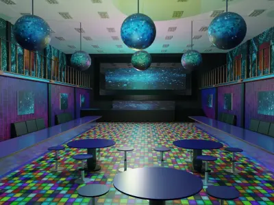 Nightclub Interior Low-poly 3D model