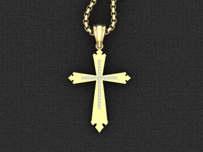 Cross Light Gold 3CP057 3DM STL 3D model