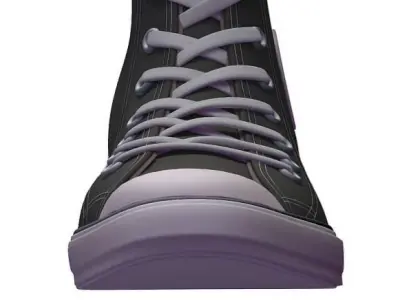 Cartoon High Poly Subdivision Sneakers Low-poly 3D model