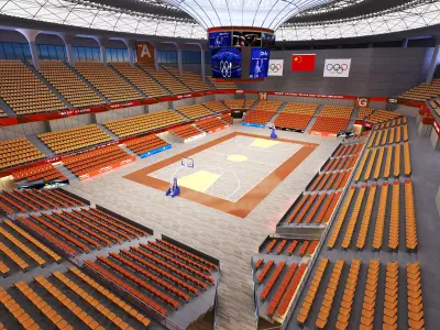 Indoor Basketball Court - Gymnasium 3D model