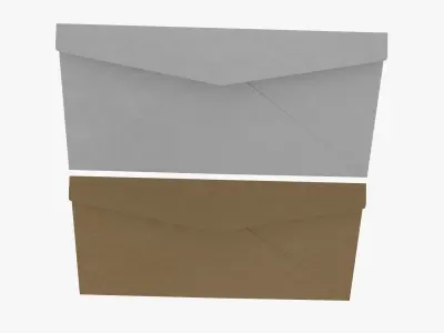 Envelope Size DL Style Window BANKER  3D model