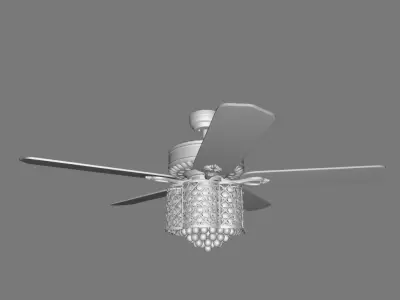 Wethington Blade Crystal Ceiling Fan  3D model