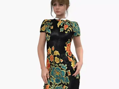 JOI - Ana de Armas Blade Runner 2049 Rigged Animated Low-poly 3D model