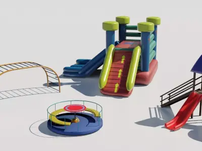 4 Rides 3D models 3D Model Pack