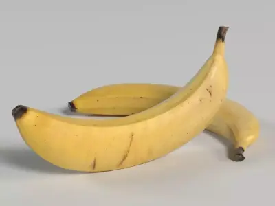 Banana two bananas Low-poly 3D model