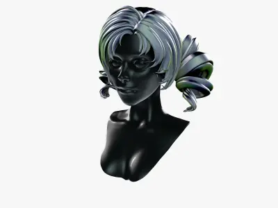 4 Hairstyle Character Anime Collection Vol 3 Low-poly 3D model