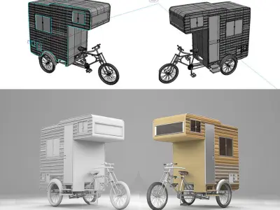 Bike trailer 3D model