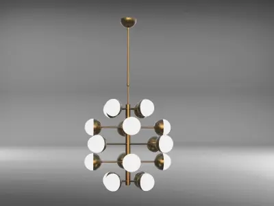 Chandelier savoy pendant light - orange 3D model