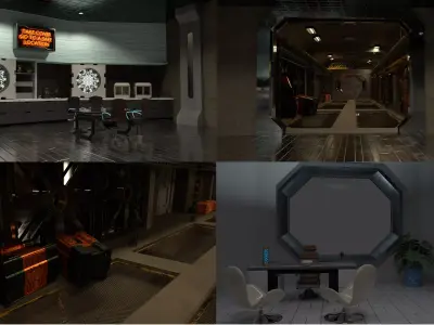 Sci-fi factory 3D model purchase