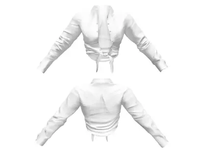 Steampunk Western Outfit Low-poly 3D model